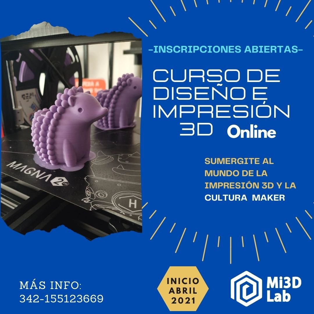 ladrón Cuota de admisión sistema CURSO DE DISEÑO E IMPRESIÓN 3D ONLINE 100% – Mi3d lab
